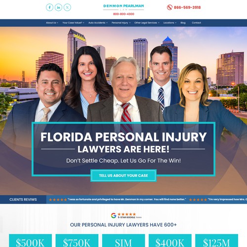 Sleek and modern Attorney website