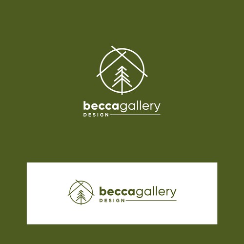 Line concept for "becca gallery design" interior design firm