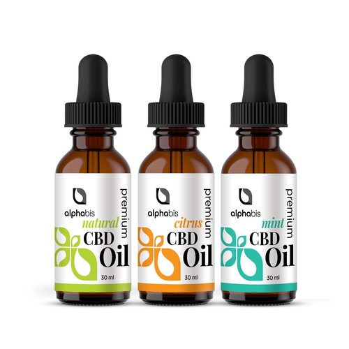 Natural concept for CBD oil product label