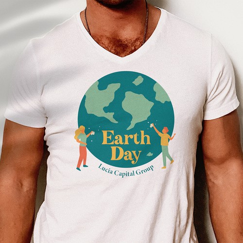 Fun retro t-shirt for our upcoming Earth Day cleanup event