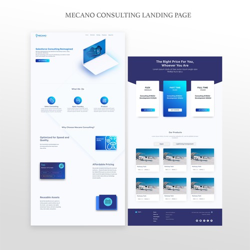 Mecano Consulting Landing page