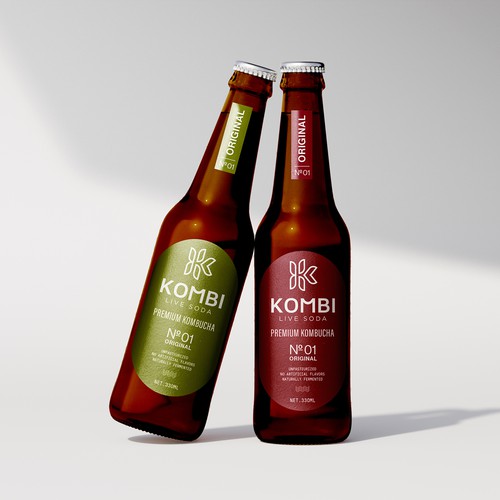 Label Design for Kombucha Drink