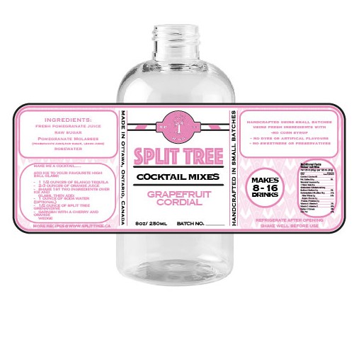 Label concept for Cocktail Mixers