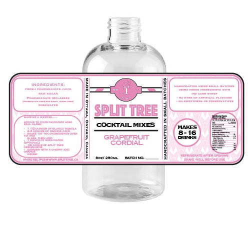Label concept for Cocktail Mixers