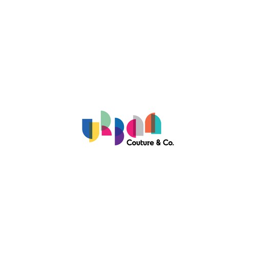 Geometric typography logo.