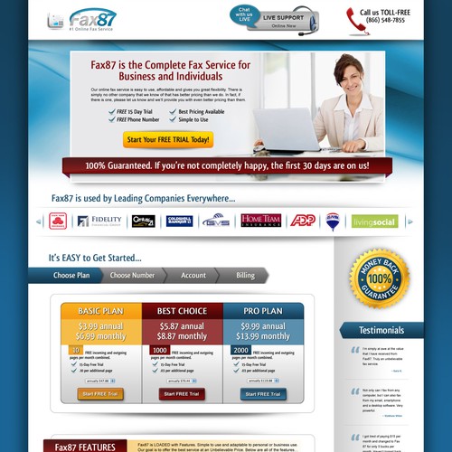 Show us your creativity in designing a 1 page landing page