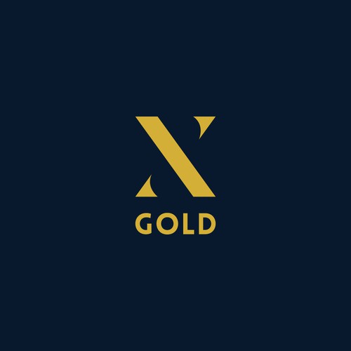 Minimalist Logo for X Gold