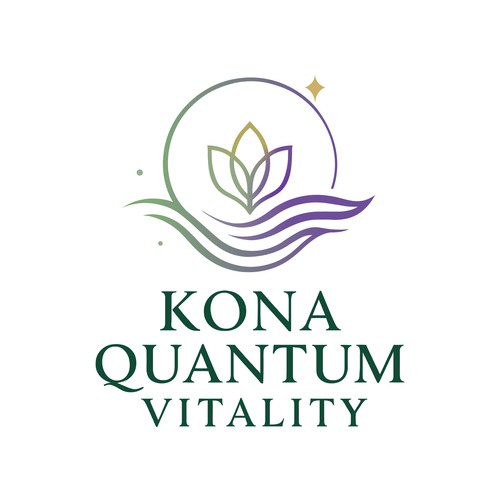 Modern & Holistic Logo for Kona Quantum Vitality — Wellness & Self-Healing
