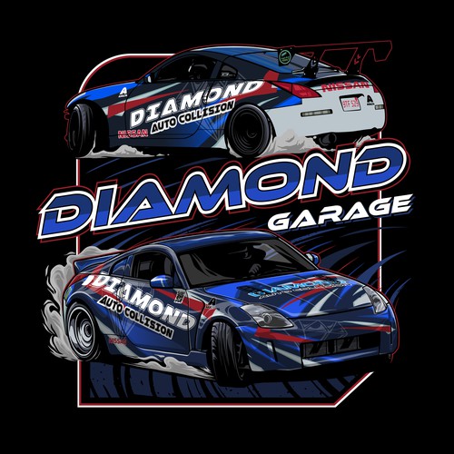 Diamond Garage Tshirt Illustration