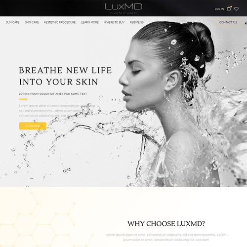 Luxury medical skin care line needs and informative and attractive site