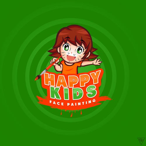 logo and business card for Happy Kids