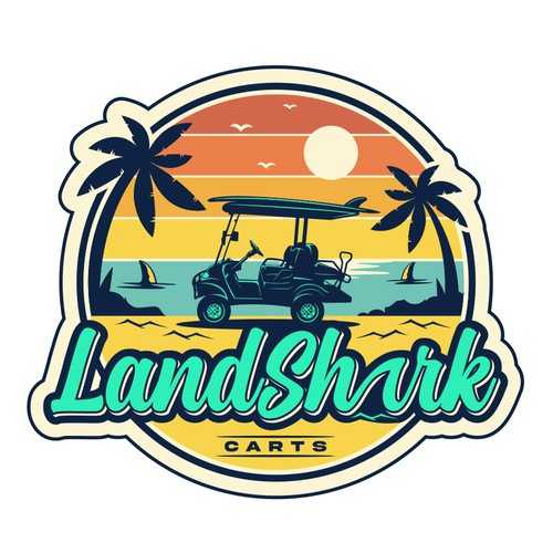 Landshark carts logo design