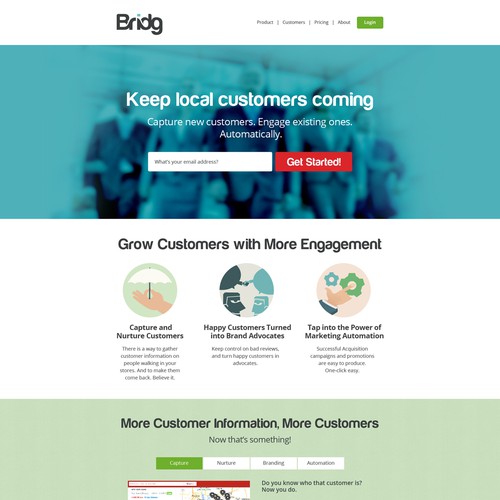 Bridg: Bold single-page website needed for a 1M$ startup - mockup included