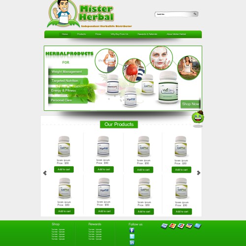 Website Design for Ecommerce Business - Herbal Products Retailer
