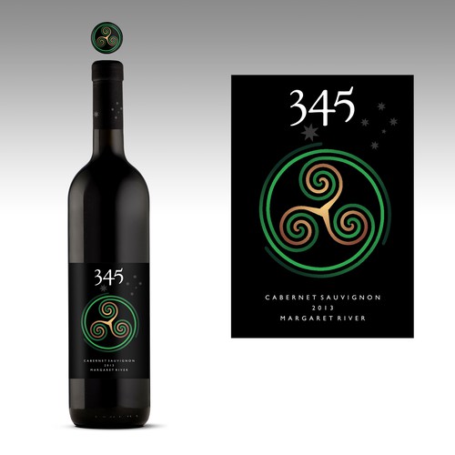 Create a striking WINELABEL for Australian Cabernet.