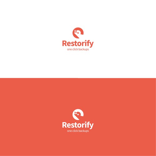 Logo Design for Restorify a simple, user friendly application that backs up and restores an eCommerce (shopify/Bigcommerce etc) store.