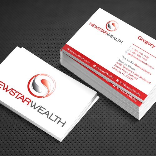 Newstar Wealth Logo and Business Cards