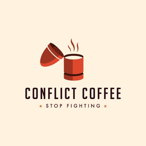 Conflict Coffee - coffee brand logo design for new social enterprise