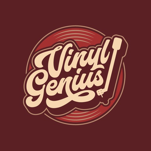 Retro style Logo for Vinyl Genius