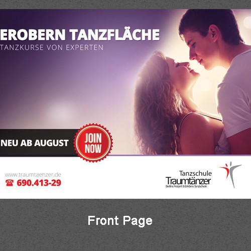 Unwiderstehliche Postkarte für einen Schlager&Party-Tanzkurs