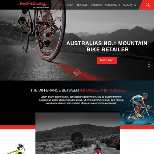 For The Riders Web Design