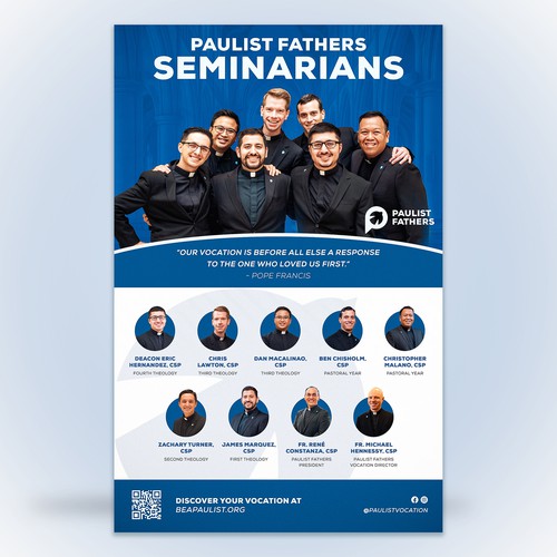 Creative poster for Paulist Fathers Seminarians