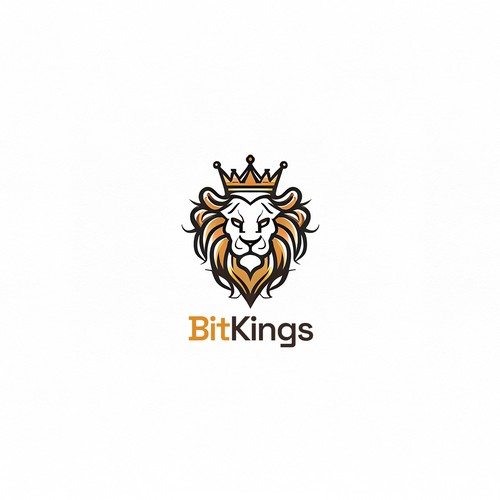 BitKings, Modern and fun logo for online crypto gaming platform