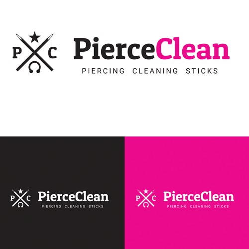 Pierce Clean logo design