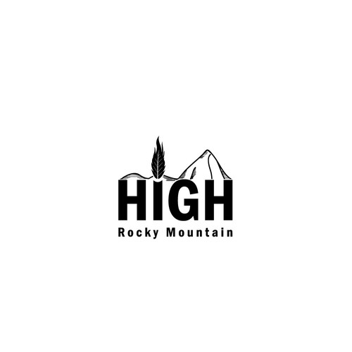 High Mountain Logo with Marijuana