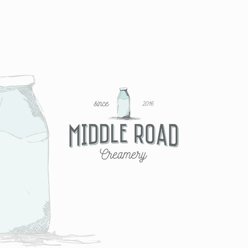 Hand drawn look for a small creamery