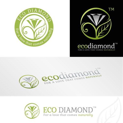 Create a logo for the new Eco-Diamond.com a revolutionary diamond site!