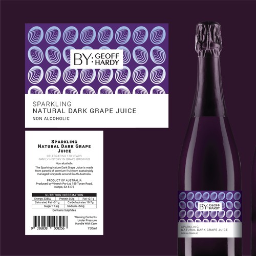 Label for sparkling grape juice