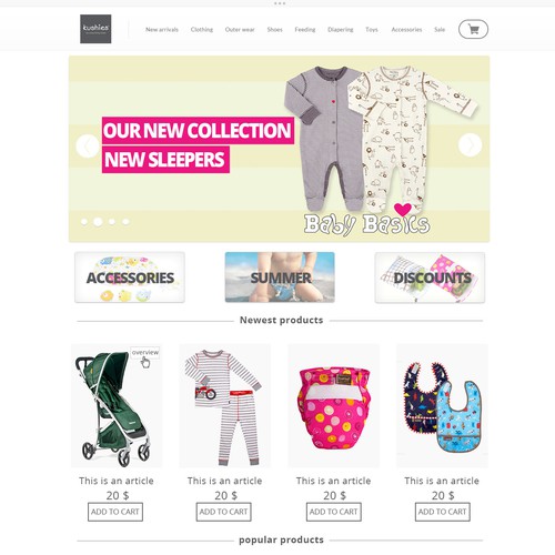 E-Commerce website for babies