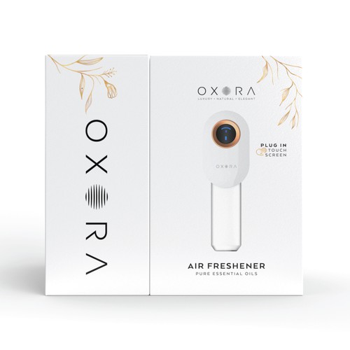 Design a minimalist/ sleek packaging for a plug in Air Freshener for Home
