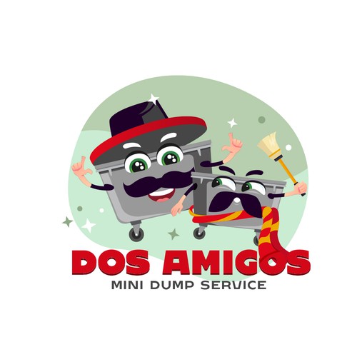dump service logo mascot