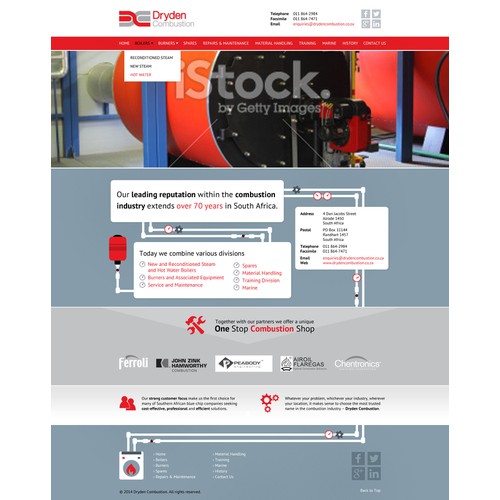 Website revamp for hot water boilers company