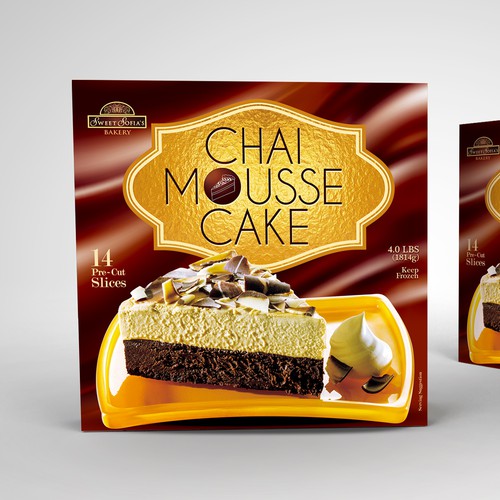 Chai Mousse Cake Package Design