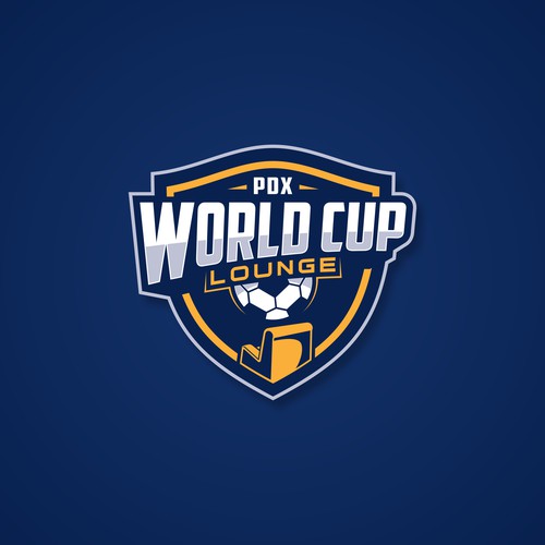 modern logo badge design concept for PDX World Cup Lounge