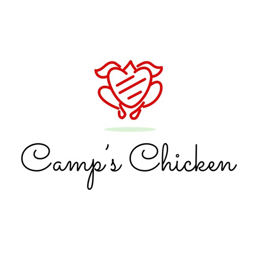 Femenine logo design for a grilled chicken restaurant