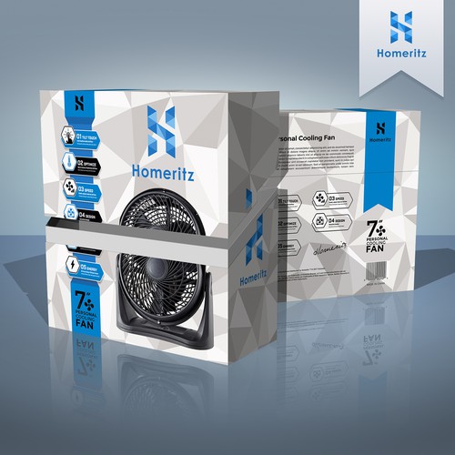 Homeritz Personal Fan Packaging Design