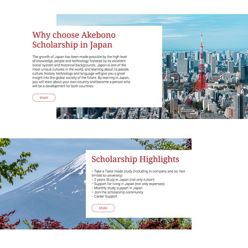 Website Design for a Japanese University 