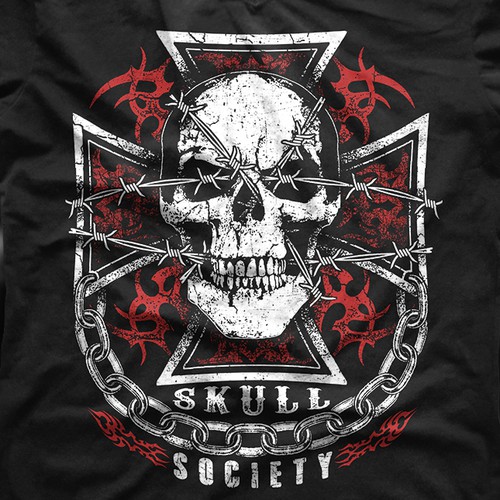 Skull Society Biker Club T-Shirt