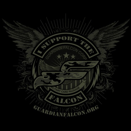 Military Non Profit T Shirt - GUARDIAN FALCON CORP