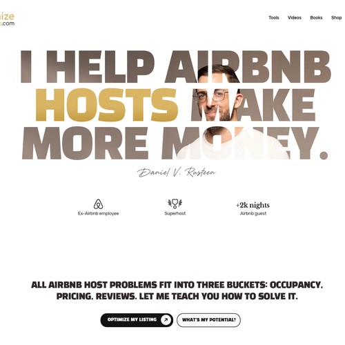 Optimize my airbnb website design contest winner