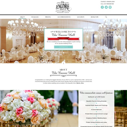 Design a Beautiful Webpage for Wedding Venue