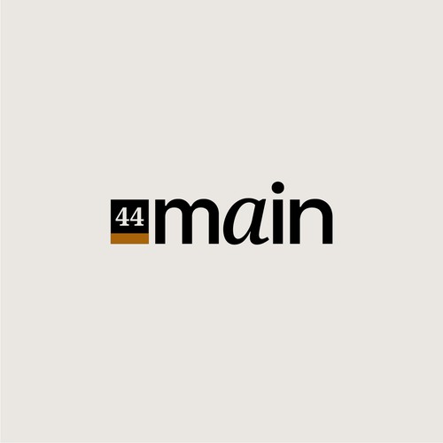 Minimalistic logo design for ''44 Main''