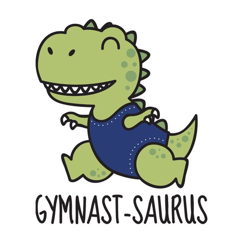 Gymnastics Pun Sticker Design