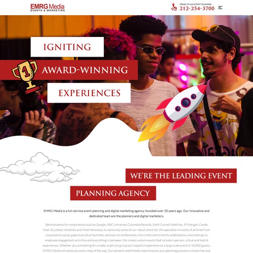 Innovative Web Design for EMRG Media Events & Marketing