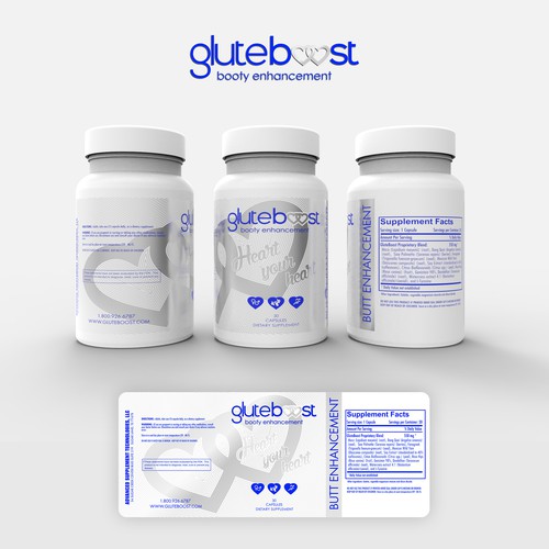 Supplement label for gluteboost