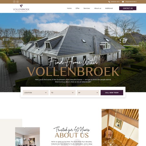 High end redesign for a real estate agency